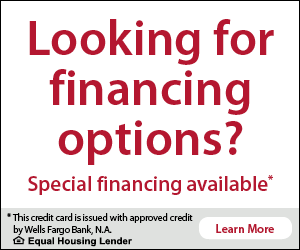 Special financing available. This credit card is issued with approved credit by Wells Fargo Bank, N.A. Equal Housing lender. Learn more.
